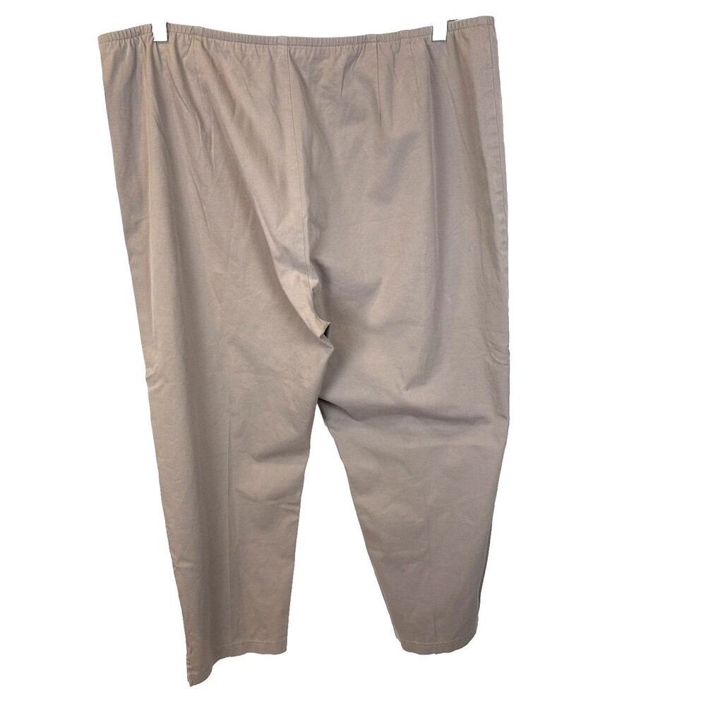 Eileen Fisher XL Stone Organic Cotton Stretch Slim Ankle Pant Side Zip 38 Waist - Picture 6 of 6